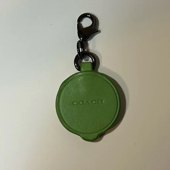 Coach Cheeky Emoji Bag Charm Leather EUC - Picture 2 of 6